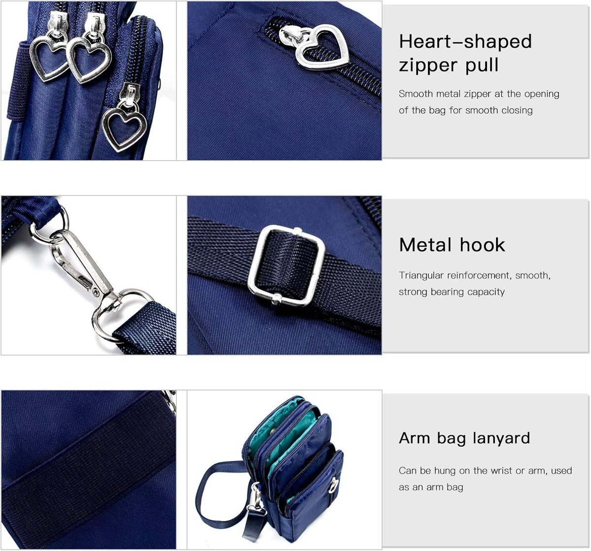 Lightweight Small Crossbody bags Cell Phone Purses Travel Pouch Shoulder Bag for Women - Colors B
