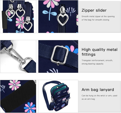 Lightweight Small Crossbody bags Cell Phone Purses Travel Pouch Shoulder Bag for Women - Colors B