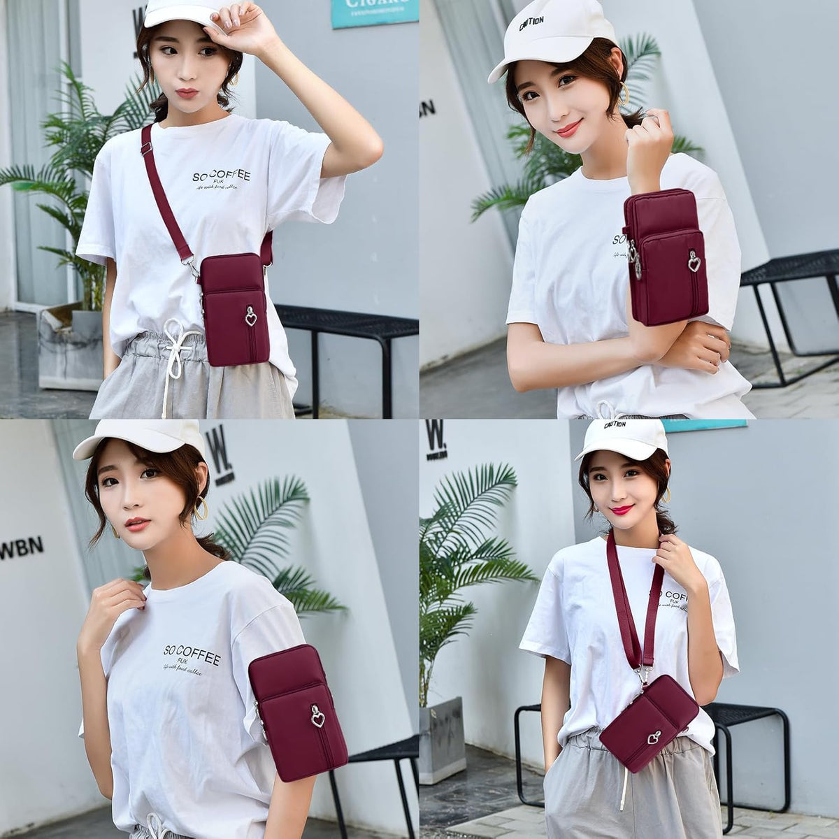 Lightweight Small Crossbody bags Cell Phone Purses Travel Pouch Shoulder Bag for Women - Colors B