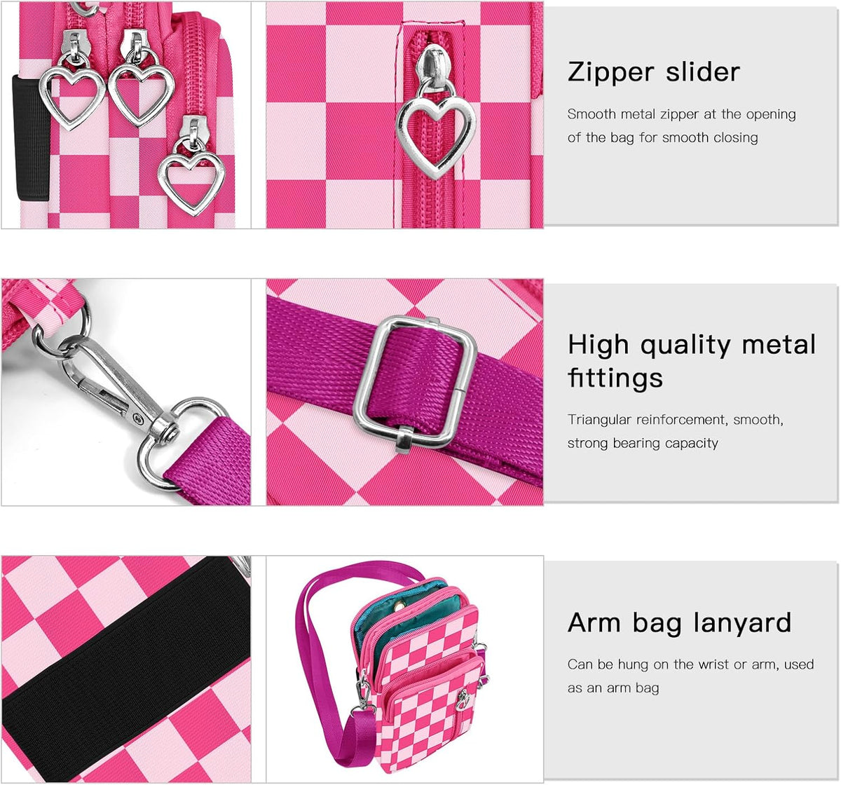 Lightweight Small Crossbody bags Cell Phone Purses Travel Pouch Shoulder Bag for Women - Colors B