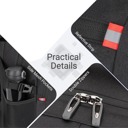 40L Expandable Laptop Backpack, Anti-thief Travel Backpack with USB Charging Port, Airline Approved Business Waterproof Carry on Luggage, Fits 15.6" Laptop for Men Women