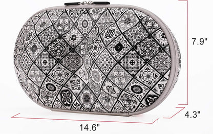 Premium Bra Case Lingerie Travel Bag Zip Underwear Organizer Bag for A-DD Cup (Green Plaid)