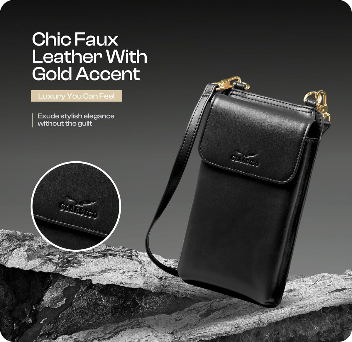 Crossbody Phone Purse for Women – RFID Phone Case Wallet w/Magnetic Closure & Separate Zipper Pocket Crossbody Bag