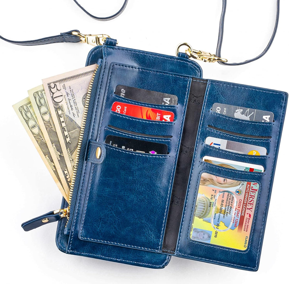 Crossbody Phone Purse for Women – RFID Phone Case Wallet w/Magnetic Closure & Separate Zipper Pocket Crossbody Bag