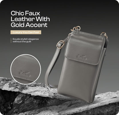 Crossbody Phone Purse for Women – RFID Phone Case Wallet w/Magnetic Closure & Separate Zipper Pocket Crossbody Bag