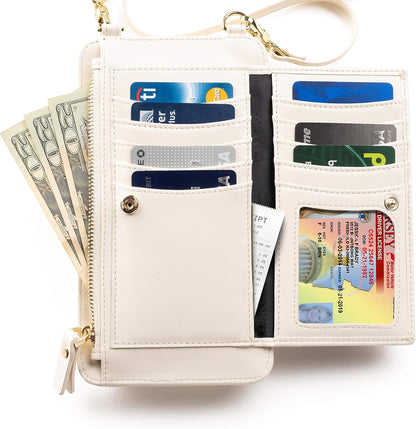 Crossbody Phone Purse for Women – RFID Phone Case Wallet w/Magnetic Closure & Separate Zipper Pocket Crossbody Bag