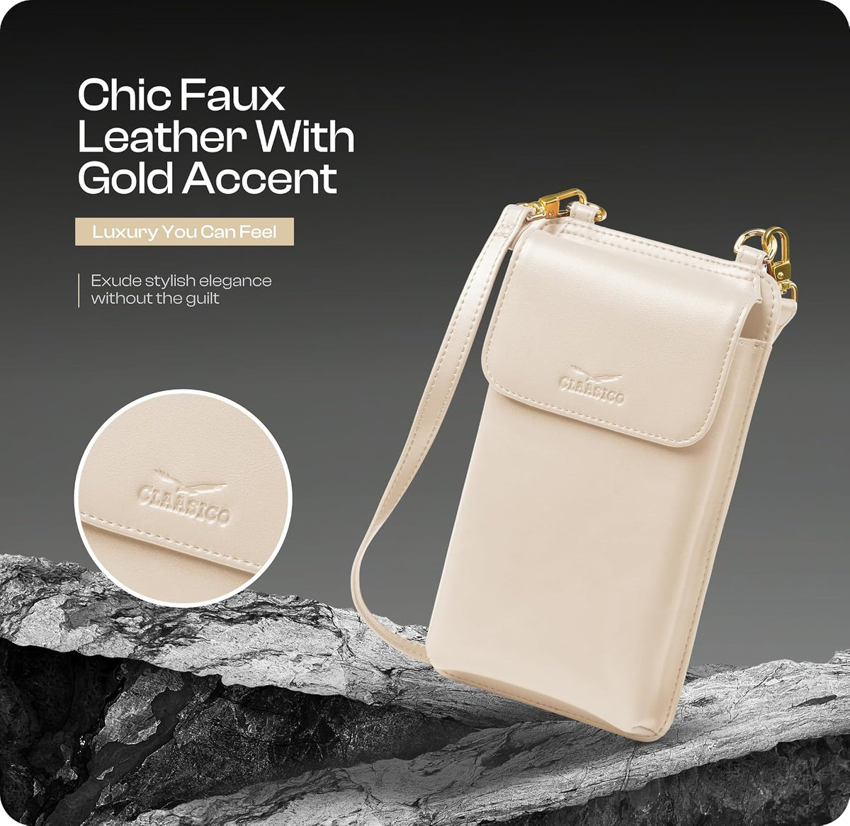 Crossbody Phone Purse for Women – RFID Phone Case Wallet w/Magnetic Closure & Separate Zipper Pocket Crossbody Bag