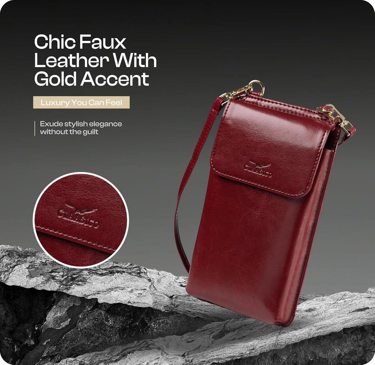 Crossbody Phone Purse for Women – RFID Phone Case Wallet w/Magnetic Closure & Separate Zipper Pocket Crossbody Bag