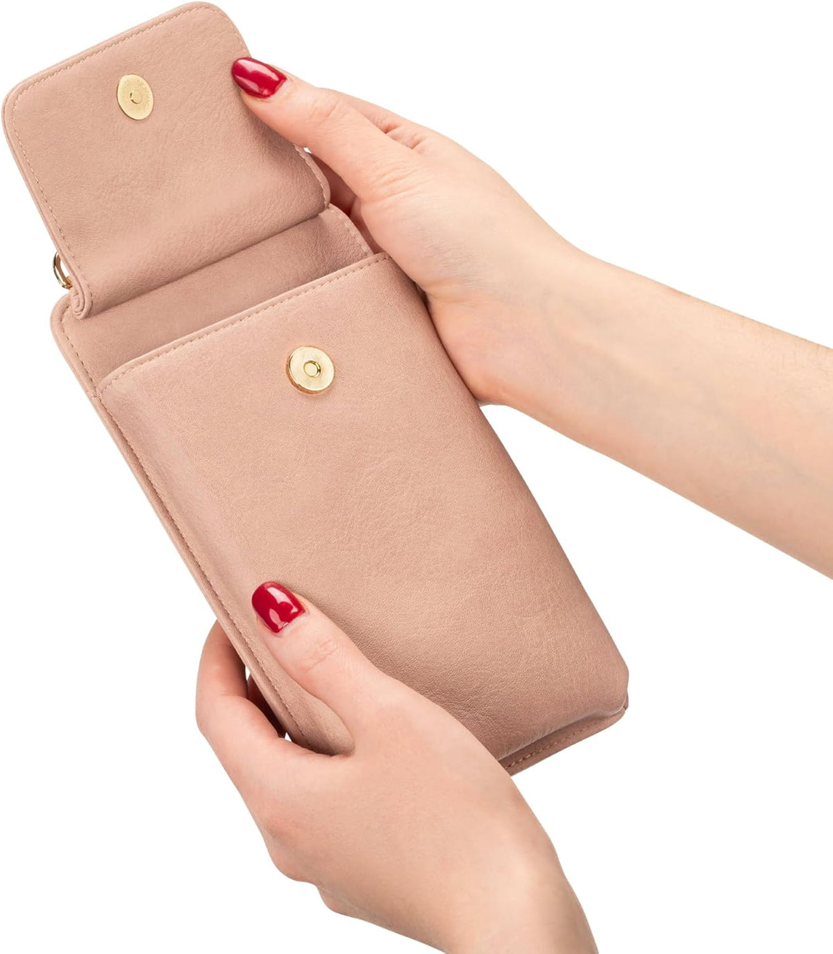 Crossbody Phone Purse for Women – RFID Phone Case Wallet w/Magnetic Closure & Separate Zipper Pocket Crossbody Bag