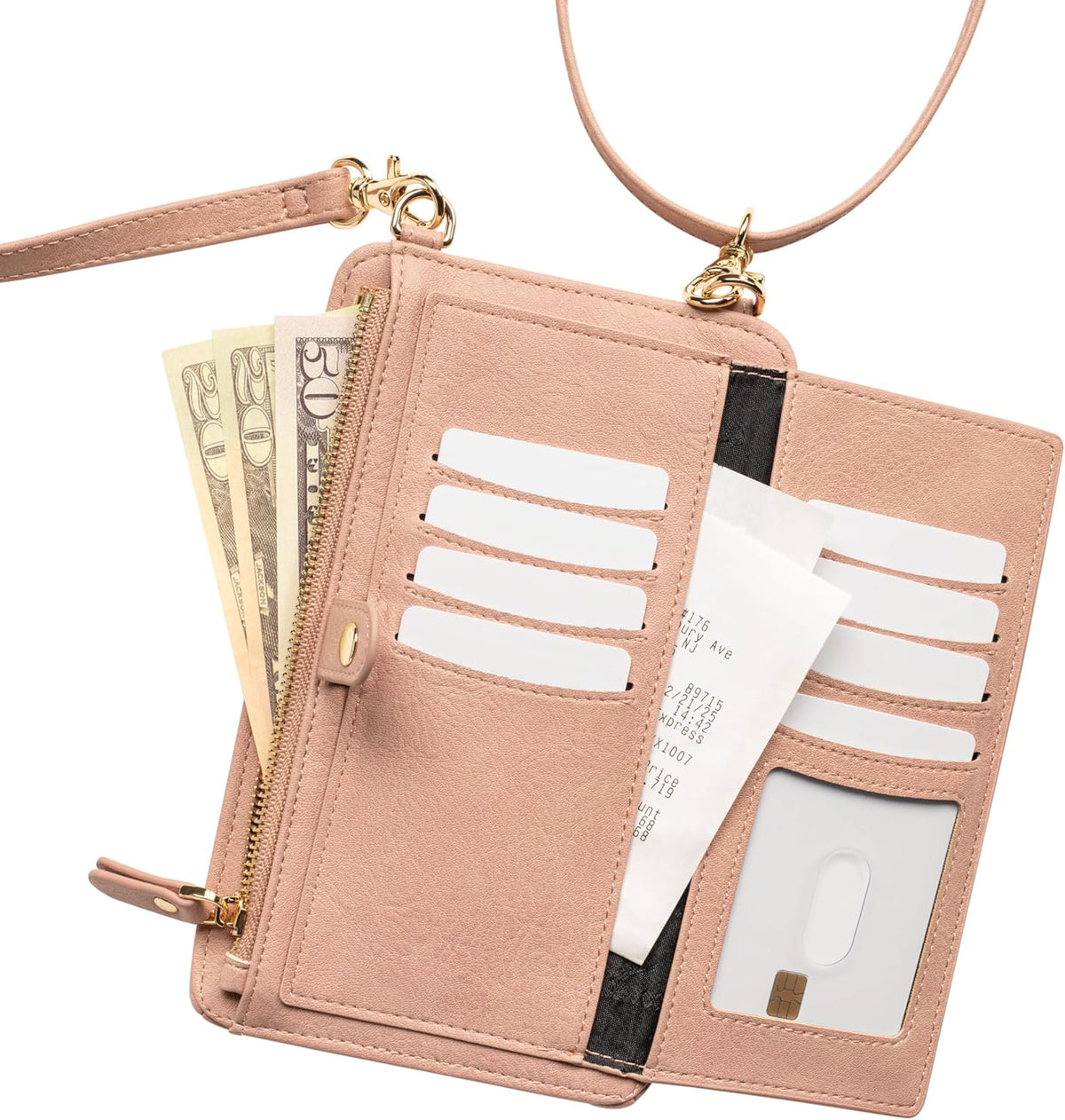 Crossbody Phone Purse for Women – RFID Phone Case Wallet w/Magnetic Closure & Separate Zipper Pocket Crossbody Bag