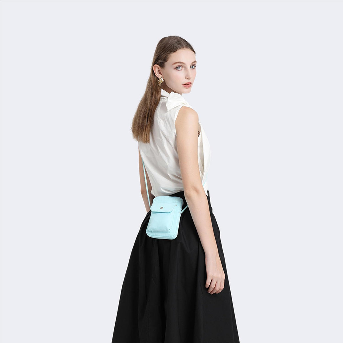 nylon Crossbody Lanyard Mobile Phone Bag Stylish Accessory With Adjustable Strap - Colors A