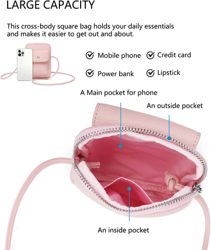 nylon Crossbody Lanyard Mobile Phone Bag Stylish Accessory With Adjustable Strap - Colors A