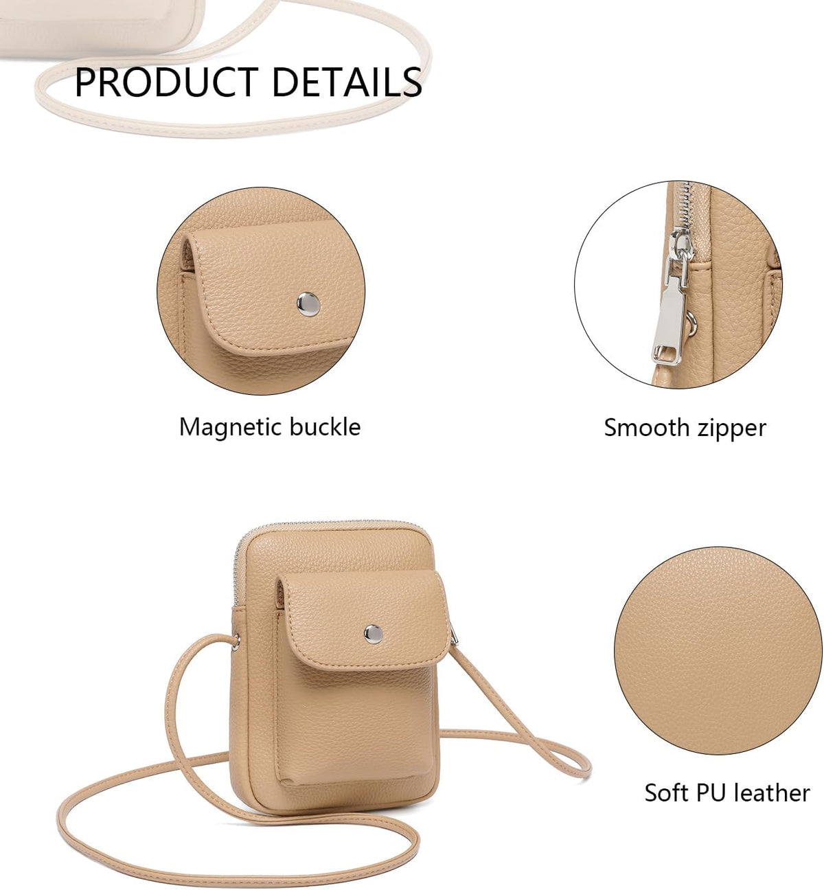 nylon Crossbody Lanyard Mobile Phone Bag Stylish Accessory With Adjustable Strap - Colors A
