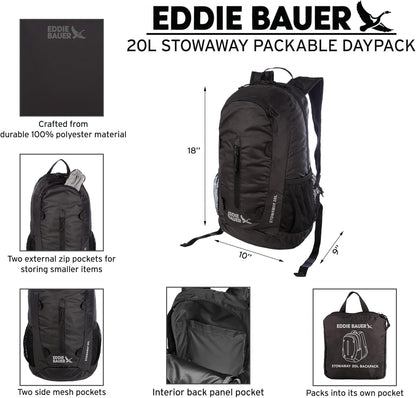 Stowaway Packable Backpack | Travel | Outdoor | Lightweight | Foldable | Durable | Ripstop Polyester | 30L - Dark Forest