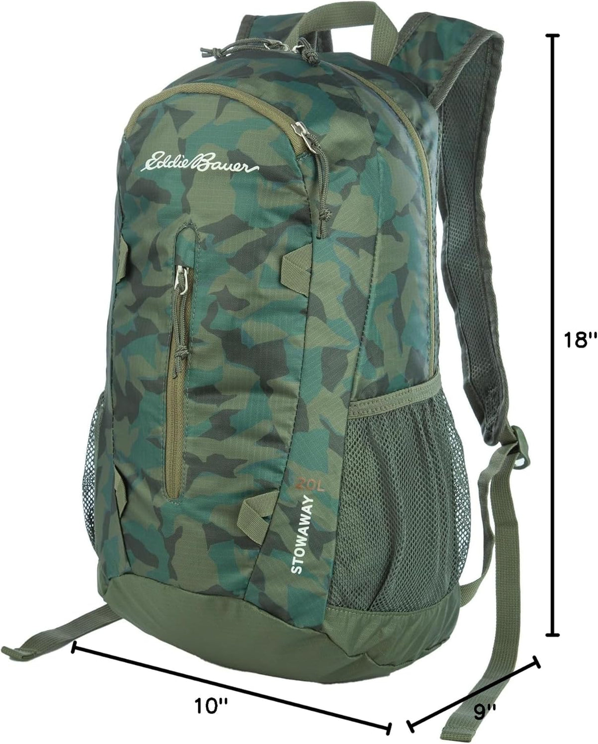 Stowaway Packable Backpack | Travel | Outdoor | Lightweight | Foldable | Durable | Ripstop Polyester | 30L - Dark Forest