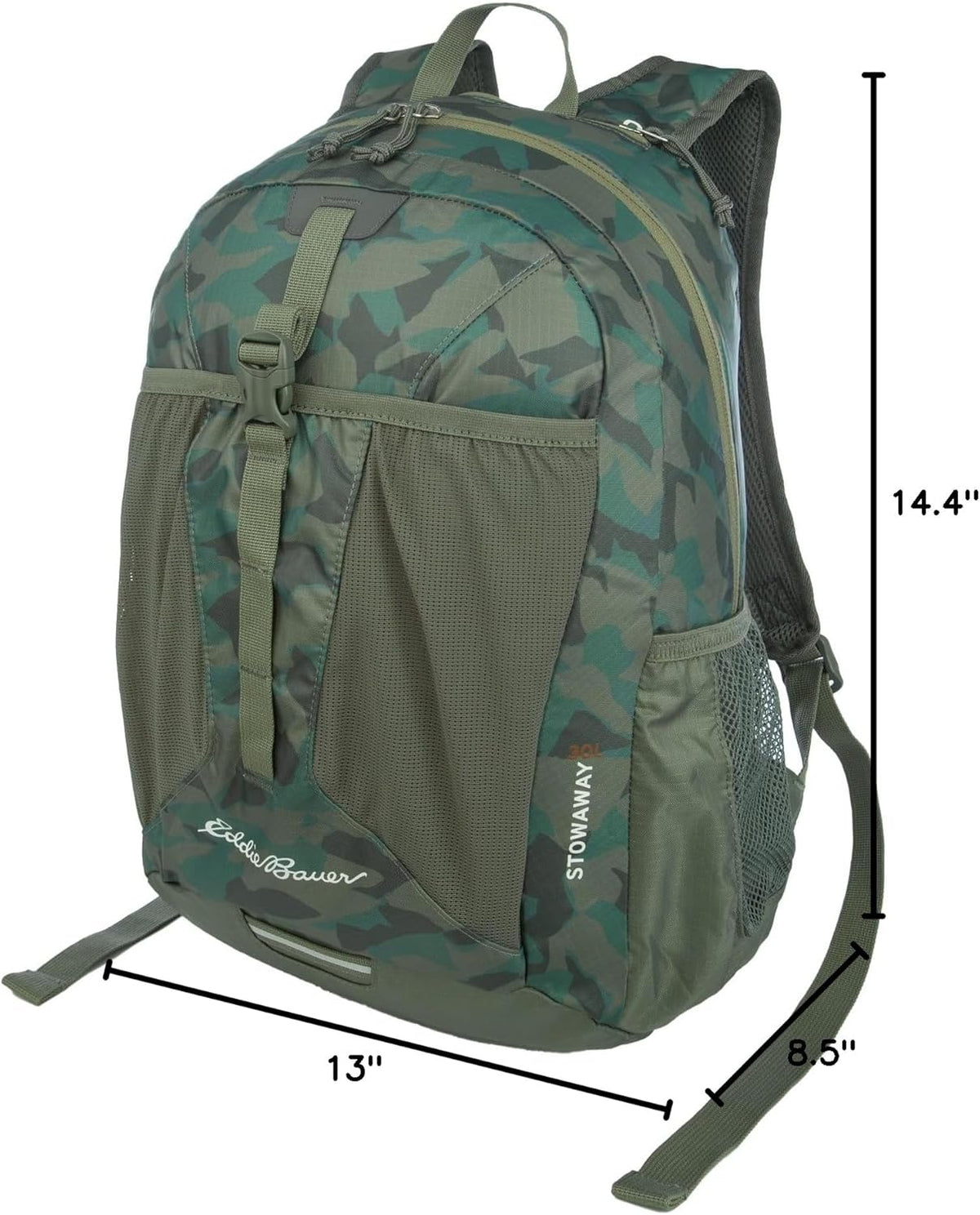 Stowaway Packable Backpack | Travel | Outdoor | Lightweight | Foldable | Durable | Ripstop Polyester | 30L - Dark Forest