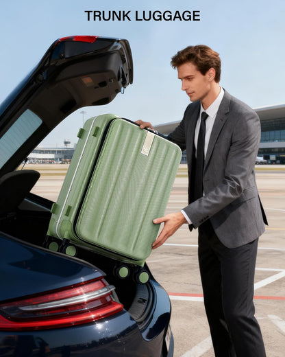 16 Inch Underseat Carry On Luggage with Wheels,Small Hard Shell Suitcases for Weekender,Top Opening Lightweight Travel Luggage Suitcase for Womem Men,Ivory White.