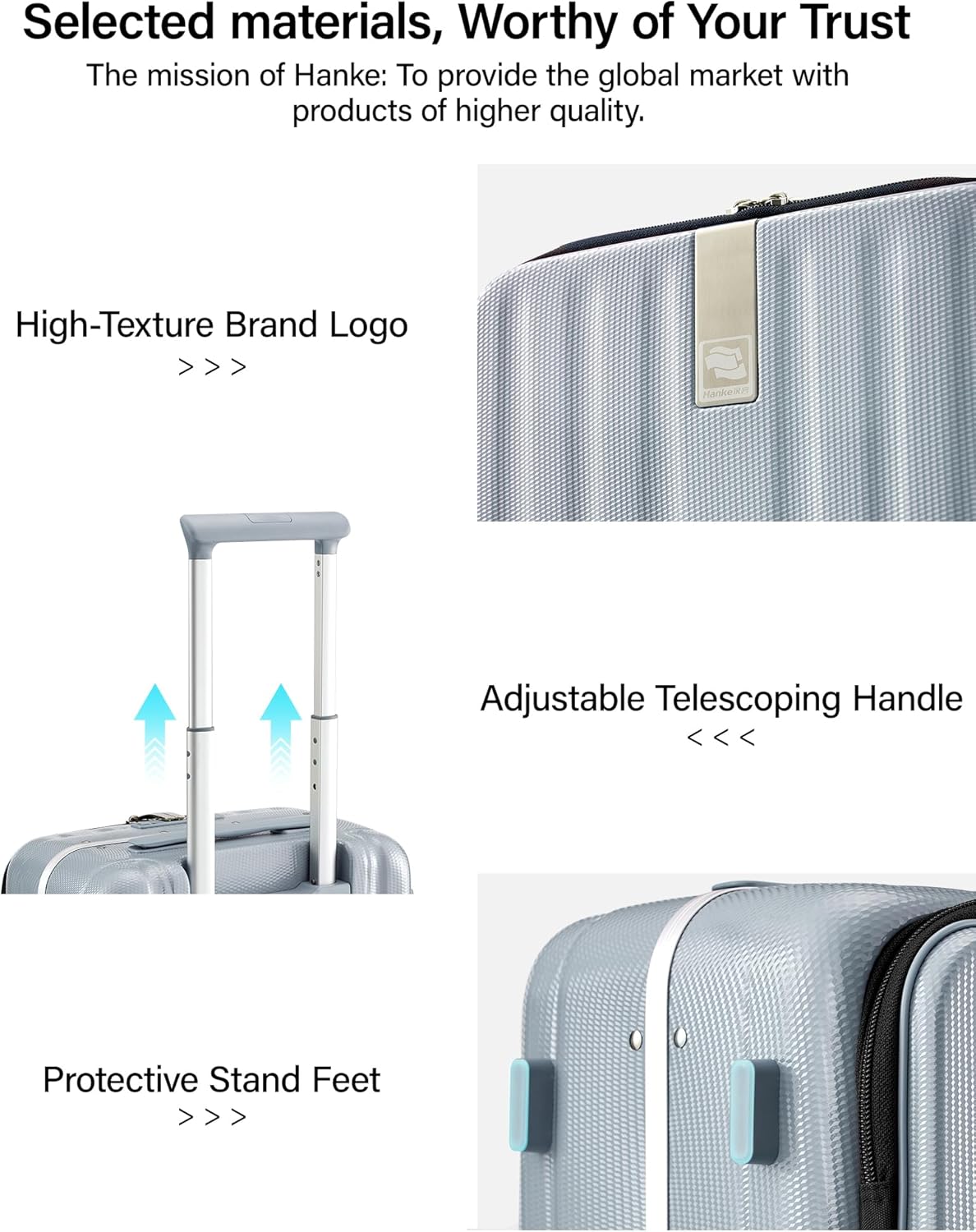 16 Inch Underseat Carry On Luggage with Wheels,Small Hard Shell Suitcases for Weekender,Top Opening Lightweight Travel Luggage Suitcase for Womem Men,Ivory White.