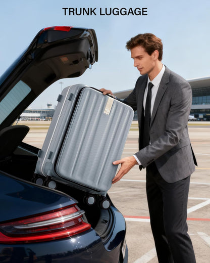 16 Inch Underseat Carry On Luggage with Wheels,Small Hard Shell Suitcases for Weekender,Top Opening Lightweight Travel Luggage Suitcase for Womem Men,Ivory White.