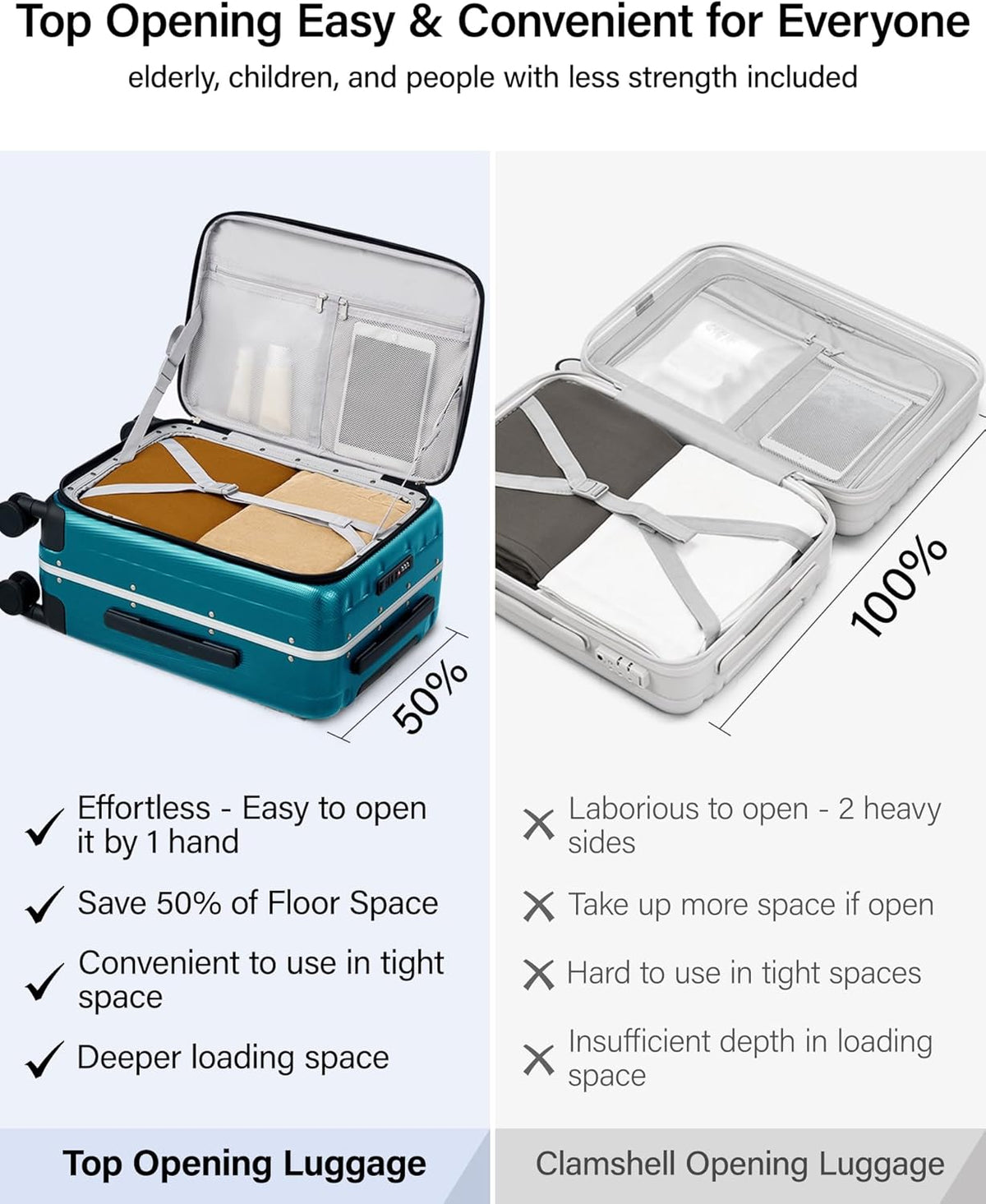 16 Inch Underseat Carry On Luggage with Wheels,Small Hard Shell Suitcases for Weekender,Top Opening Lightweight Travel Luggage Suitcase for Womem Men,Ivory White.