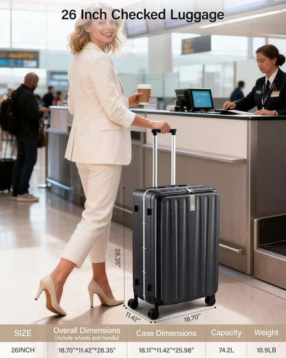 16 Inch Underseat Carry On Luggage with Wheels,Small Hard Shell Suitcases for Weekender,Top Opening Lightweight Travel Luggage Suitcase for Womem Men,Ivory White.