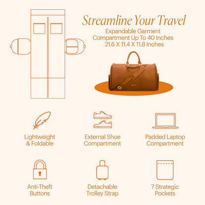 Travel Garment Bag Carry On, Convertible Garment Bags for Travel Suits and Dresses Folding, Garment Duffle Bags for Travel Carry On, Garment Duffel Bags for Travel, Carry on Garment Bag