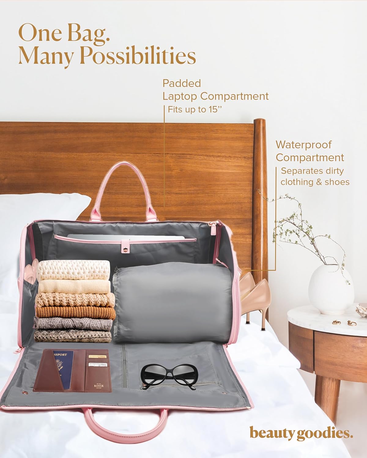 Travel Garment Bag Carry On, Convertible Garment Bags for Travel Suits and Dresses Folding, Garment Duffle Bags for Travel Carry On, Garment Duffel Bags for Travel, Carry on Garment Bag