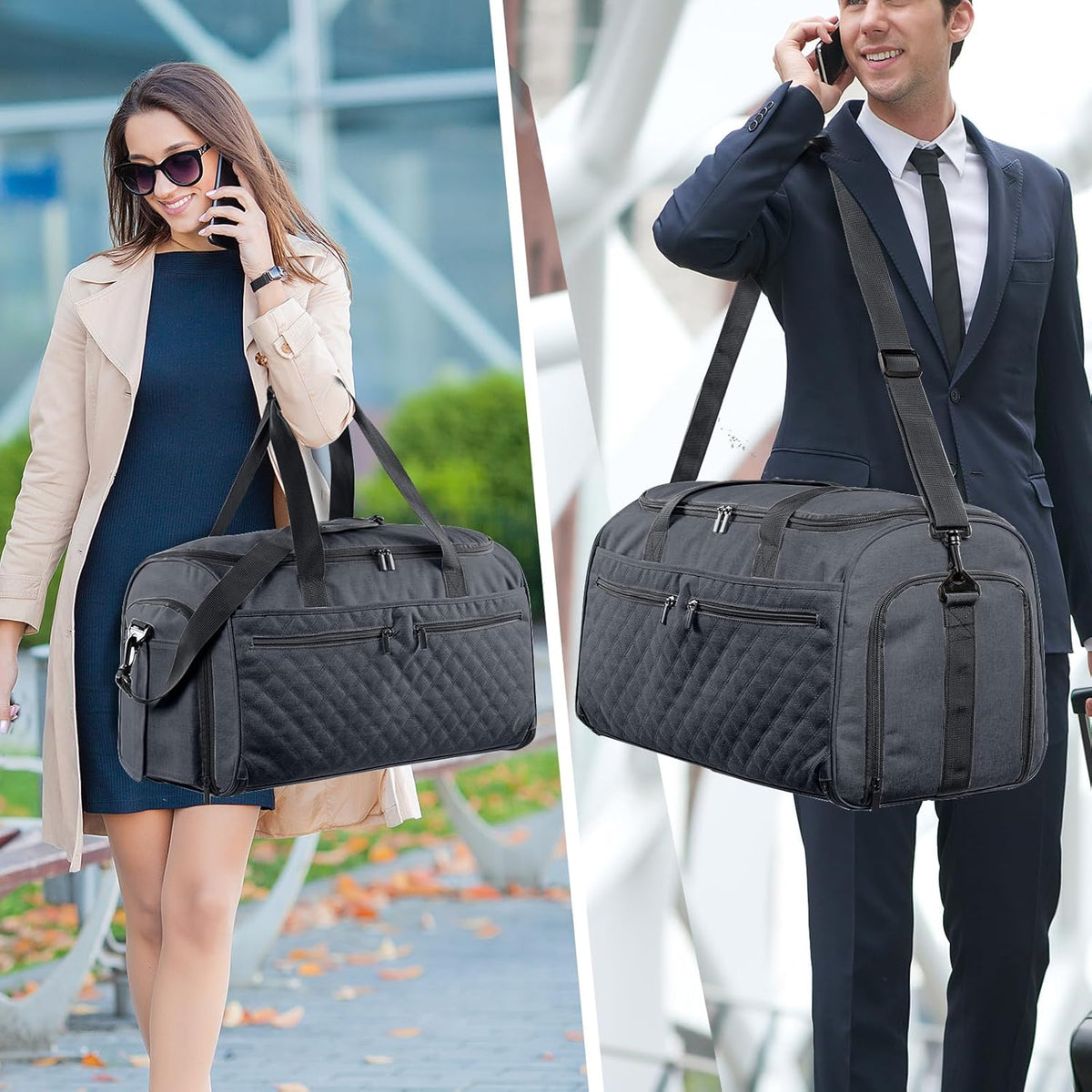 2in1 Garment Bags for Hanging Clothes - Suit Duffle Bag for Travel - Large Personal Item Travel Bag for Men Women, Convertible Carry On Bags for Dance Dress, Weekender Bag Luggage Bag