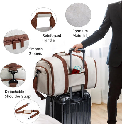 2in1 Garment Bags for Hanging Clothes - Suit Duffle Bag for Travel - Large Personal Item Travel Bag for Men Women, Convertible Carry On Bags for Dance Dress, Weekender Bag Luggage Bag