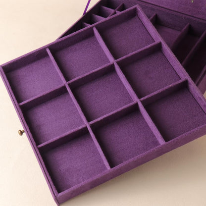 Women Jewelry Box Lockable 3 Layers Large Jewelry Organizer Storage Case for Earrings Necklaces Rings Bracelets,Green Display Jewel Holder (Green)