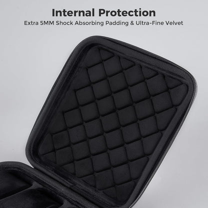 4-Slot Travel Watch Case for Men, Hard Shell Storage Box -Black | Travel Watch Box for Watch Bracelet Sunglasses Accessories, Zippered Organizer Bag Fathers Day Gift for Dad