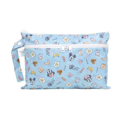 Disney Waterproof Wet Bag for Baby, Travel, Swim Suit, Cloth Diapers, Pump Parts, Pool, Beach, Gym Clothes, Toiletry, Hook to Stroller, Daycare, Zip Reusable Wetdry Packing, Minnie Mouse Icon