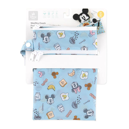 Disney Waterproof Wet Bag for Baby, Travel, Swim Suit, Cloth Diapers, Pump Parts, Pool, Beach, Gym Clothes, Toiletry, Hook to Stroller, Daycare, Zip Reusable Wetdry Packing, Minnie Mouse Icon