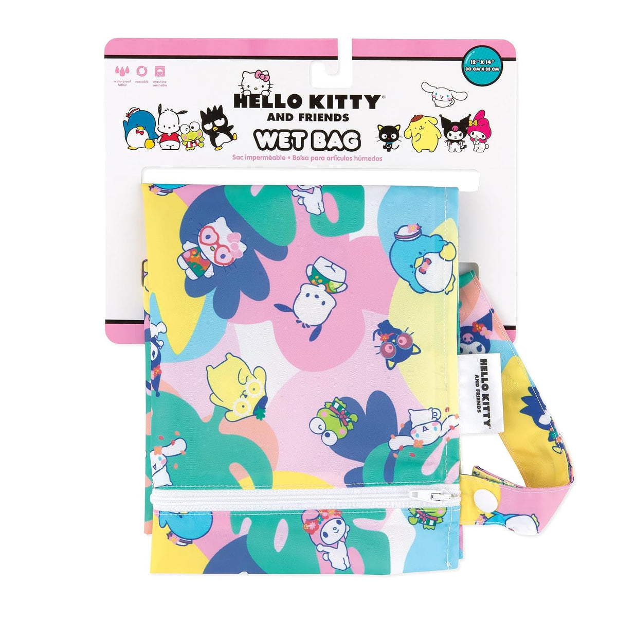 Disney Waterproof Wet Bag for Baby, Travel, Swim Suit, Cloth Diapers, Pump Parts, Pool, Beach, Gym Clothes, Toiletry, Hook to Stroller, Daycare, Zip Reusable Wetdry Packing, Minnie Mouse Icon