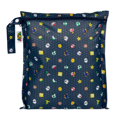 Disney Waterproof Wet Bag for Baby, Travel, Swim Suit, Cloth Diapers, Pump Parts, Pool, Beach, Gym Clothes, Toiletry, Hook to Stroller, Daycare, Zip Reusable Wetdry Packing, Minnie Mouse Icon