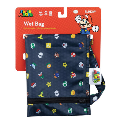 Disney Waterproof Wet Bag for Baby, Travel, Swim Suit, Cloth Diapers, Pump Parts, Pool, Beach, Gym Clothes, Toiletry, Hook to Stroller, Daycare, Zip Reusable Wetdry Packing, Minnie Mouse Icon