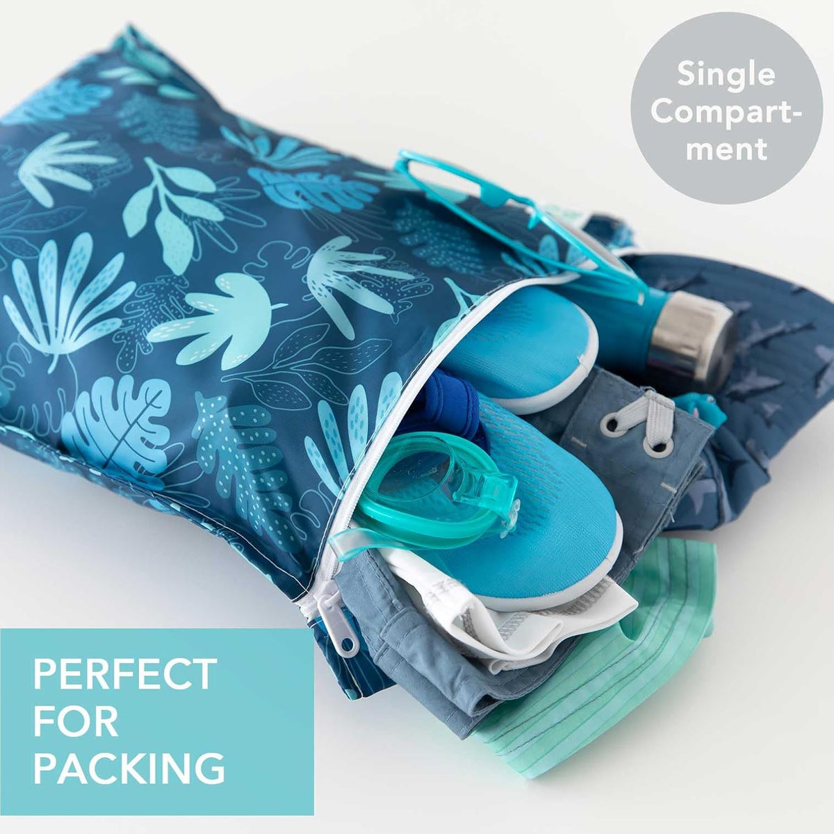 Disney Waterproof Wet Bag for Baby, Travel, Swim Suit, Cloth Diapers, Pump Parts, Pool, Beach, Gym Clothes, Toiletry, Hook to Stroller, Daycare, Zip Reusable Wetdry Packing, Minnie Mouse Icon