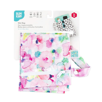 Disney Waterproof Wet Bag for Baby, Travel, Swim Suit, Cloth Diapers, Pump Parts, Pool, Beach, Gym Clothes, Toiletry, Hook to Stroller, Daycare, Zip Reusable Wetdry Packing, Minnie Mouse Icon