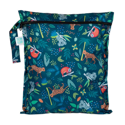 Disney Waterproof Wet Bag for Baby, Travel, Swim Suit, Cloth Diapers, Pump Parts, Pool, Beach, Gym Clothes, Toiletry, Hook to Stroller, Daycare, Zip Reusable Wetdry Packing, Minnie Mouse Icon