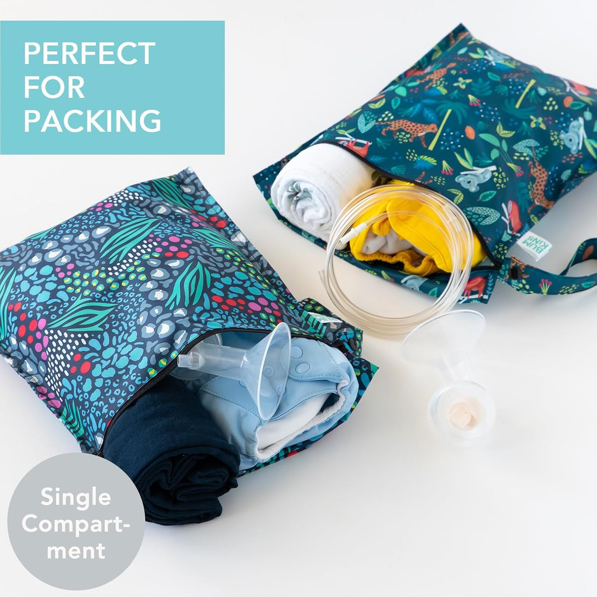 Disney Waterproof Wet Bag for Baby, Travel, Swim Suit, Cloth Diapers, Pump Parts, Pool, Beach, Gym Clothes, Toiletry, Hook to Stroller, Daycare, Zip Reusable Wetdry Packing, Minnie Mouse Icon