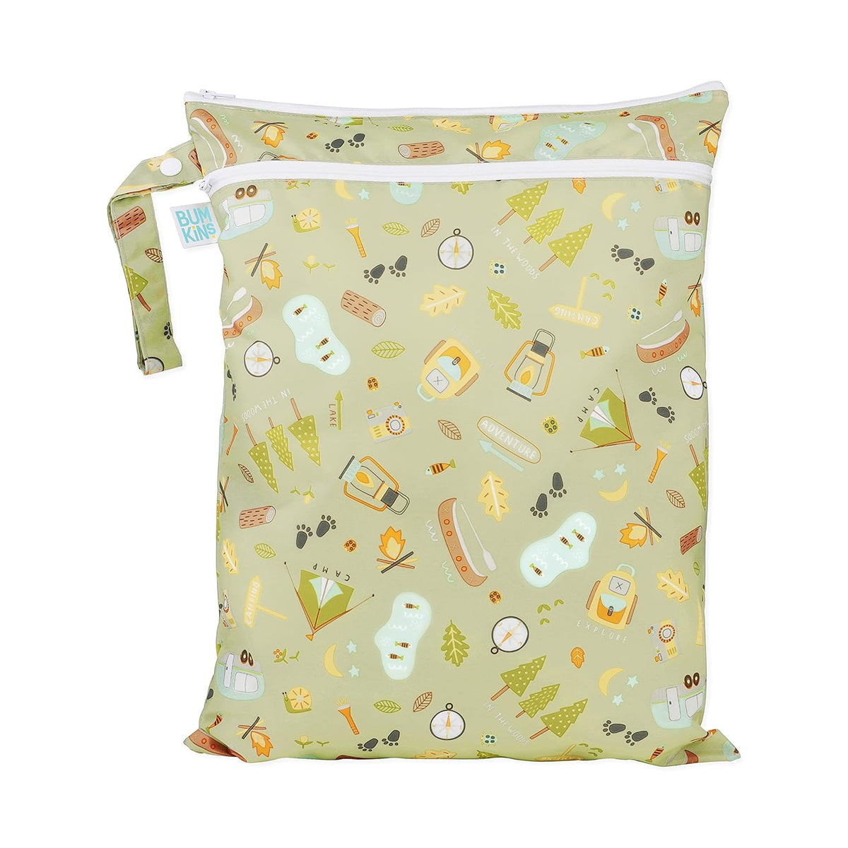 Disney Waterproof Wet Bag for Baby, Travel, Swim Suit, Cloth Diapers, Pump Parts, Pool, Beach, Gym Clothes, Toiletry, Hook to Stroller, Daycare, Zip Reusable Wetdry Packing, Minnie Mouse Icon