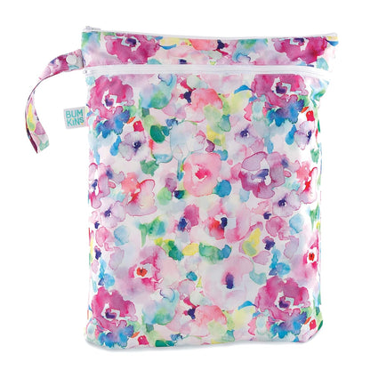 Disney Waterproof Wet Bag for Baby, Travel, Swim Suit, Cloth Diapers, Pump Parts, Pool, Beach, Gym Clothes, Toiletry, Hook to Stroller, Daycare, Zip Reusable Wetdry Packing, Minnie Mouse Icon
