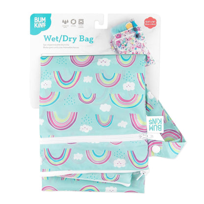 Disney Waterproof Wet Bag for Baby, Travel, Swim Suit, Cloth Diapers, Pump Parts, Pool, Beach, Gym Clothes, Toiletry, Hook to Stroller, Daycare, Zip Reusable Wetdry Packing, Minnie Mouse Icon