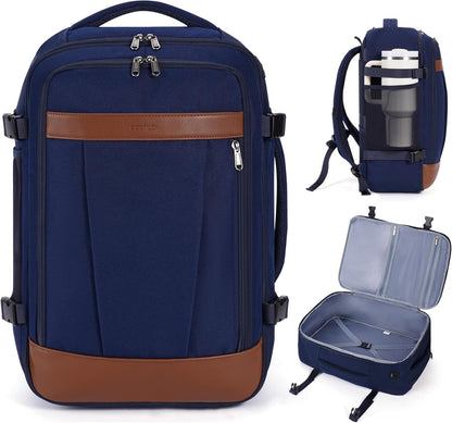 19" Travel Backpack for Men Women 30L Large Carry-On Backpack with 17.3 In Laptop Compartment,Grey