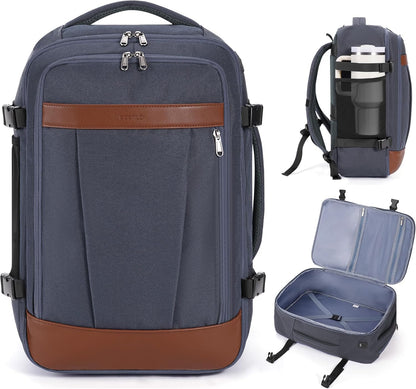 19" Travel Backpack for Men Women 30L Large Carry-On Backpack with 17.3 In Laptop Compartment,Grey