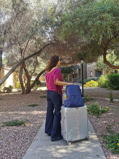 FOLDABLE LIGHTWEIGHT DURABLE WATER RESISTANT TRAVEL BACKPACK | PACKABLE BACKPACK | DAYPACK (Navy Blue)