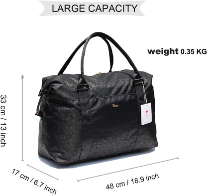 Travel Tote Duffel Gym Bag,Weekender Overnight Carry-on Tote Crossbody Bag with Wet Pocket and Trolley Sleeve Upgraded