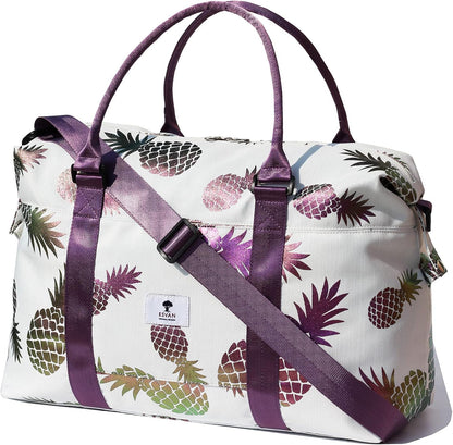 Travel Tote Duffel Gym Bag,Weekender Overnight Carry-on Tote Crossbody Bag with Wet Pocket and Trolley Sleeve Upgraded