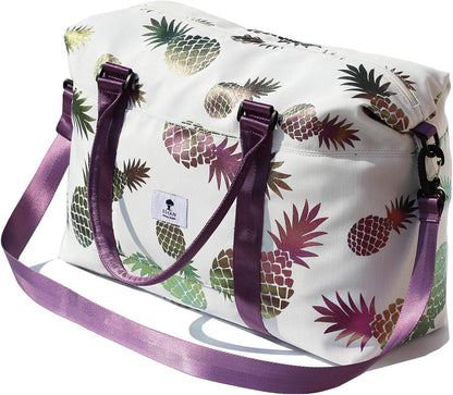 Travel Tote Duffel Gym Bag,Weekender Overnight Carry-on Tote Crossbody Bag with Wet Pocket and Trolley Sleeve Upgraded