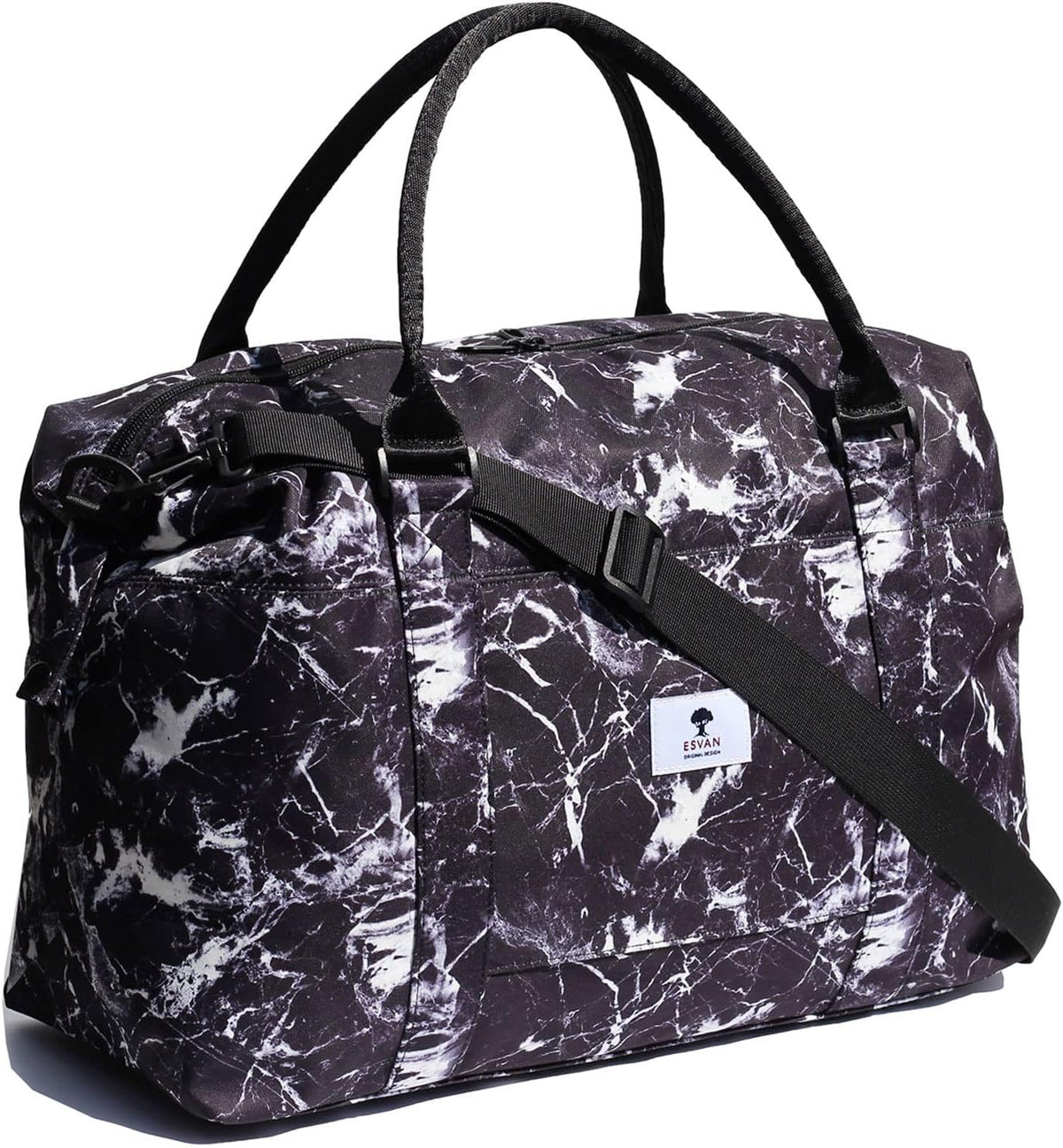 Travel Tote Duffel Gym Bag,Weekender Overnight Carry-on Tote Crossbody Bag with Wet Pocket and Trolley Sleeve Upgraded